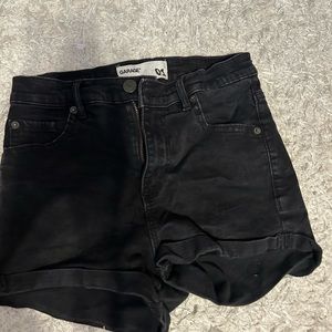 Garage black jean shorts- size 1 high wasted